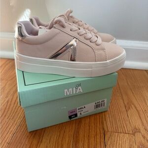 MIA Pink Platform Sneakers with Rose Gold Accent